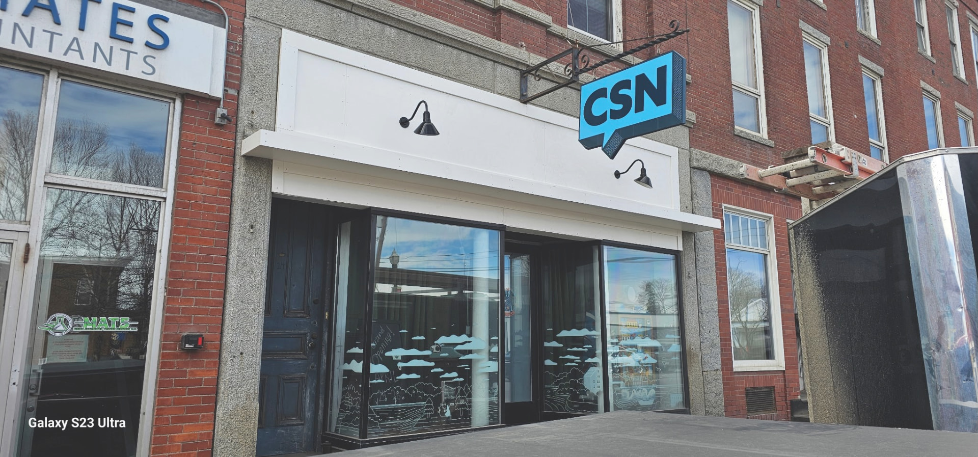 The CSN storefront sign on Madison Avenue in Skowhegan